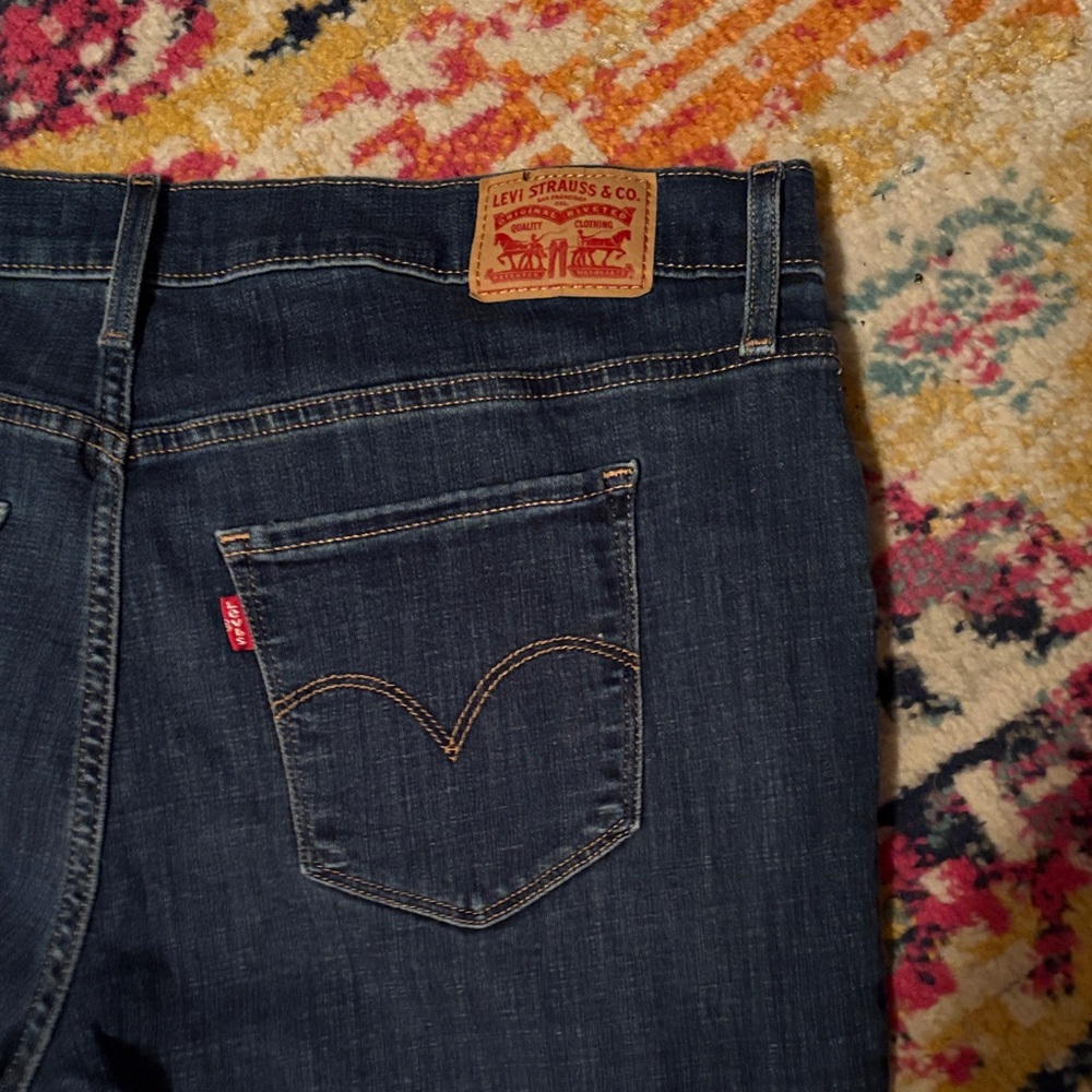 Levi's Dark Blue Shaping Skinny Capri Jeans 16W - Picture 5 of 5